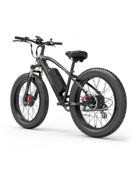LANKELEISI MG740 PLUS 26*4.0'' Pneumatici Bici Elettrica 1000W*2 Doppio Motore 48V 17.5Ah Batteria - Grigio Prezzo di fabbrica