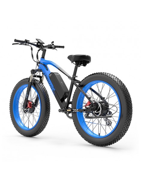 LANKELEISI MG740 PLUS 26*4.0'' Pneumatici Bici Elettrica 1000W*2 Doppio Motore 48V 17.5Ah Batteria - Blu Offerta speciale