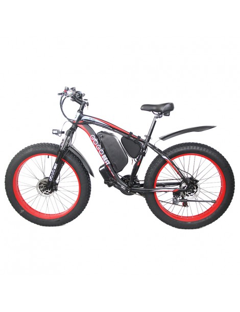 GOGOBEST GF700 26*4.0 Pneumatici Grassi Mountain Bike Elettrica 1000W Motore Brushless 48V 17 5Ah Batteria – Rosso Offerta natalizia