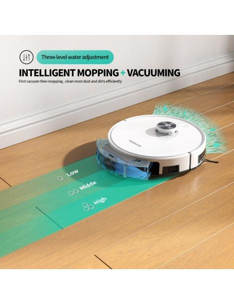 Tesvor S7 Pro Robot Aspirapolvere con Funzione Mop Aspirazione 6000Pa Navigazione Laser Pattumiera 600ml Vendita calda