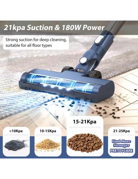 PRETTYCARE W200 Aspirapolvere portatile a batteria aspirazione 21KPa Offerte esclusive