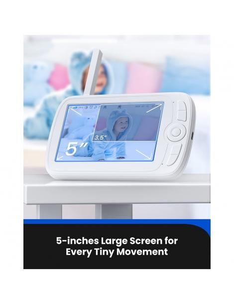 Baby Monitor Proscenic BM300 telecamera HD 1080P schermo da 5 pollici visione notturna audio a due vie Comprane uno, ottenene uno gratis