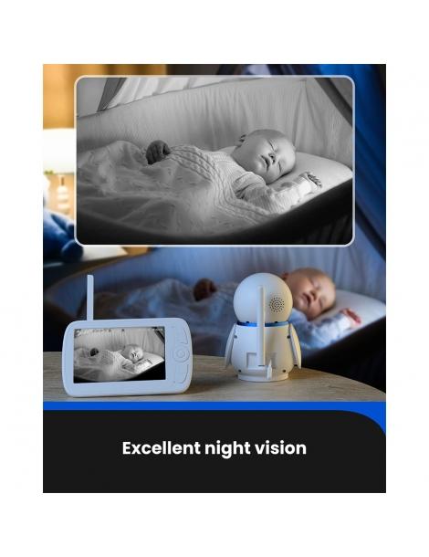 Baby Monitor Proscenic BM300 telecamera HD 1080P schermo da 5 pollici visione notturna audio a due vie Comprane uno, ottenene uno gratis