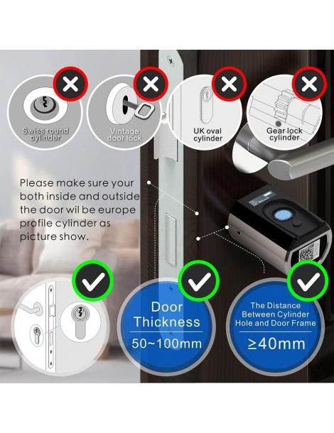 WELOCK TouchEBL41 Blocco porta intelligente con impronte digitali Fino al 55% di sconto