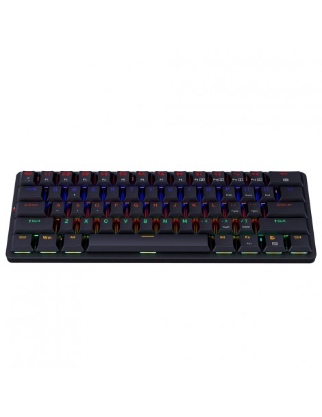 K615-R Elise Tastiera meccanica cablata Rabinbow retroilluminata a LED interruttore blu ultrasottile a 61 tasti - Nero Enormi sconti