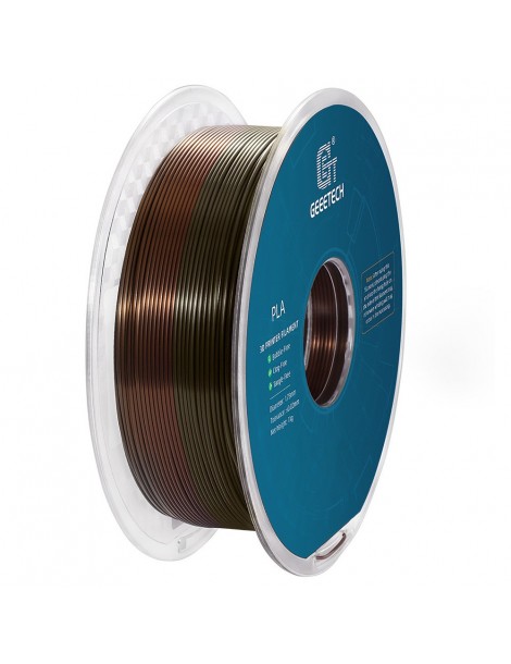 Geeetech Filamento Silk PLA per stampante 3D precisione dimensionale 1 75 mm /- 0 03 mm Bobina da 1 kg - Arcobaleno di bronzo Officina