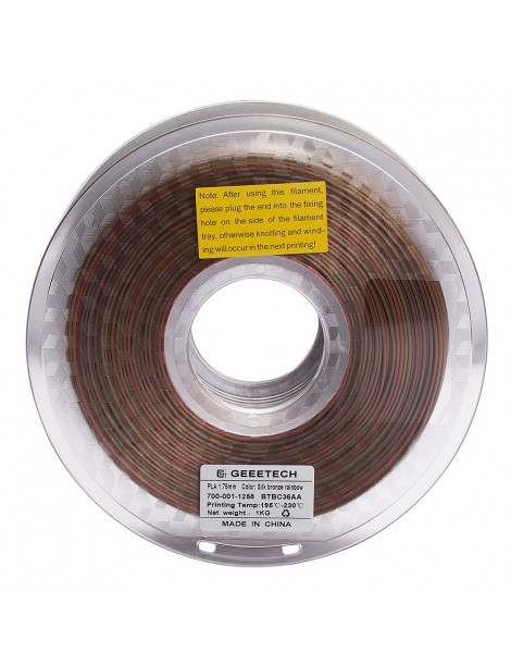 Geeetech Filamento Silk PLA per stampante 3D precisione dimensionale 1 75 mm /- 0 03 mm Bobina da 1 kg - Arcobaleno di bronzo Officina