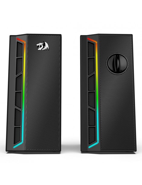 Calliope RGB Altoparlanti per PC Desktop suono potenziato a 2.0 canali e controllo del volume con cavo da 3 5 mm - Nero Qualità