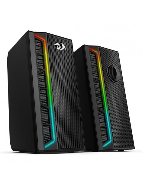 Calliope RGB Altoparlanti per PC Desktop suono potenziato a 2.0 canali e controllo del volume con cavo da 3 5 mm - Nero Qualità