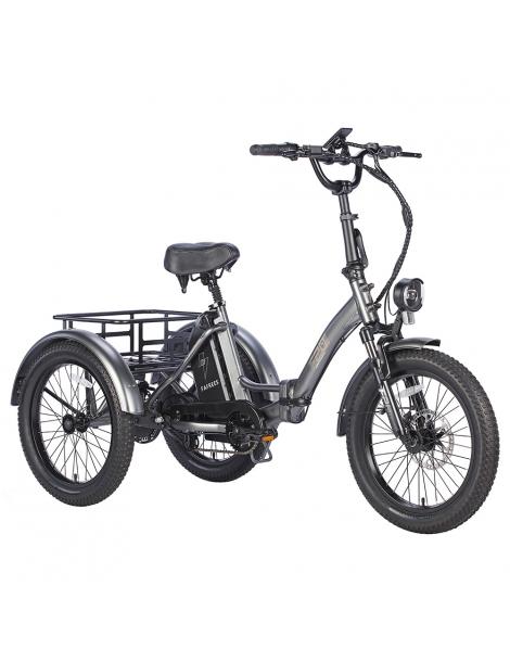 FAFREES F20 Mate Triciclo elettrico motore brushless 500W batteria 48V/18.2Ah pneumatici grassi 20*3.0 pollici - Grigio Online