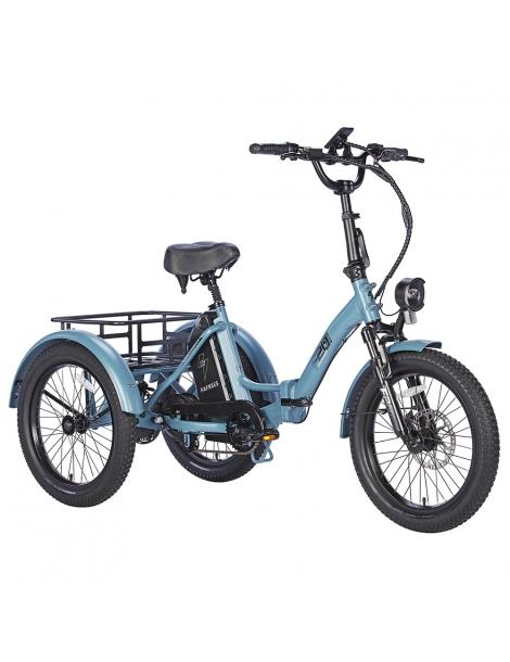 FAFREES F20 Mate Triciclo elettrico motore brushless 500W batteria 48V/18.2Ah pneumatici grassi 20*3.0 pollici - Blu Outlet