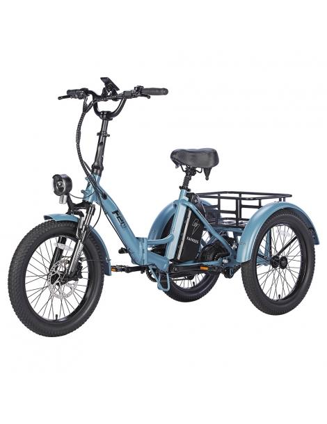 FAFREES F20 Mate Triciclo elettrico motore brushless 500W batteria 48V/18.2Ah pneumatici grassi 20*3.0 pollici - Blu Outlet