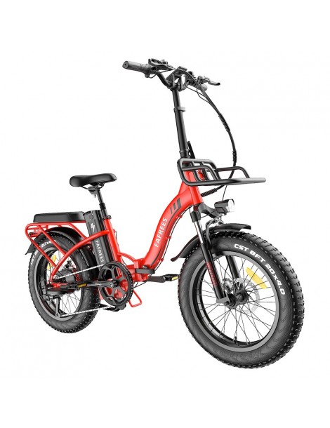 FAFREES F20 Max 20*4.0 Grassi da 20 Pollici Bicicletta Elettrica Pieghevole - Batteria al Litio da 22.5Ah 500W - Rosso Vendita Calda