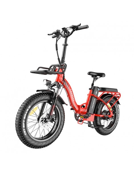 FAFREES F20 Max 20*4.0 Grassi da 20 Pollici Bicicletta Elettrica Pieghevole - Batteria al Litio da 22.5Ah 500W - Rosso Vendita Calda