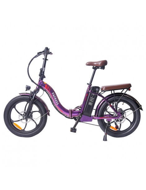 FAFREES F20 Pro 20 pollici Pneumatici Bicicletta Elettrica Pendolare Pieghevole 36V 18Ah Batteria al Litio 250W - Viola Vendite Flash