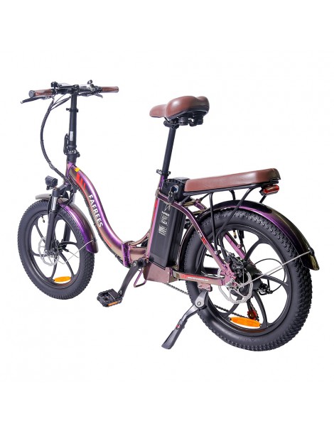 FAFREES F20 Pro 20 pollici Pneumatici Bicicletta Elettrica Pendolare Pieghevole 36V 18Ah Batteria al Litio 250W - Viola Vendite Flash