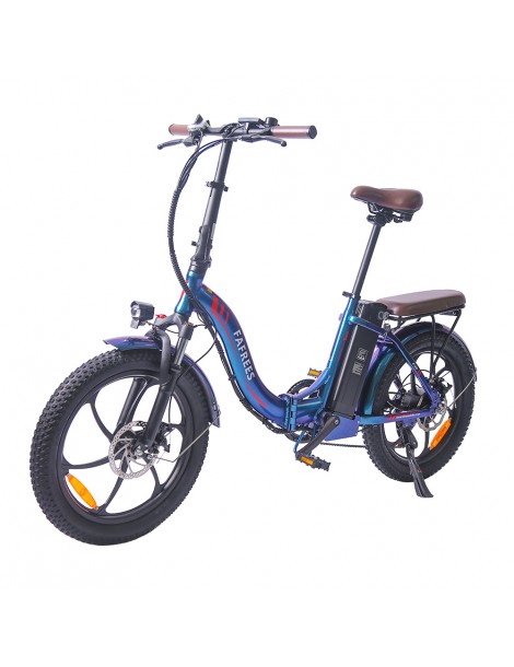 FAFREES F20 Pro 20 pollici Pneumatici Bicicletta Elettrica Pendolare Pieghevole 36V 18Ah Batteria al Litio 250W - Blu Negozio