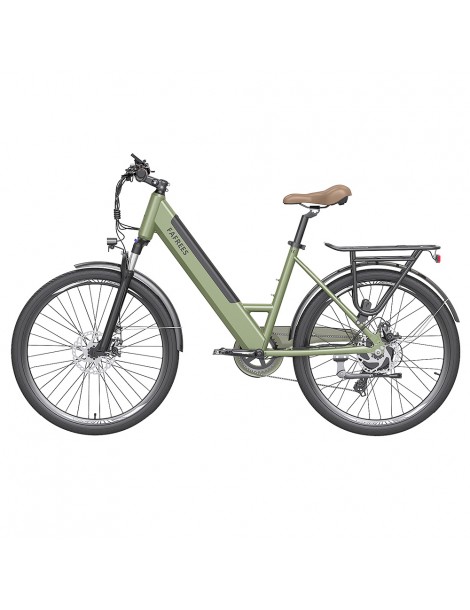 FAFREES F26 Pro 26'' E-Bike da città passo-passo 25 Km/h Motore 250W 36V 10Ah Batteria incorporata rimovibile-Verde Spedizione gratuita