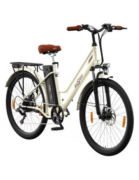 ONESPORT OT18-3 Bicicletta elettrica City pneumatici da 26*2.35 pollici motore da 250W batteria da 36V 14.4Ah - Bianco Offerta speciale