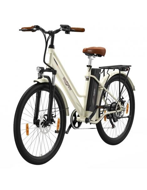 ONESPORT OT18-3 Bicicletta elettrica City pneumatici da 26*2.35 pollici motore da 250W batteria da 36V 14.4Ah - Bianco Offerta speciale