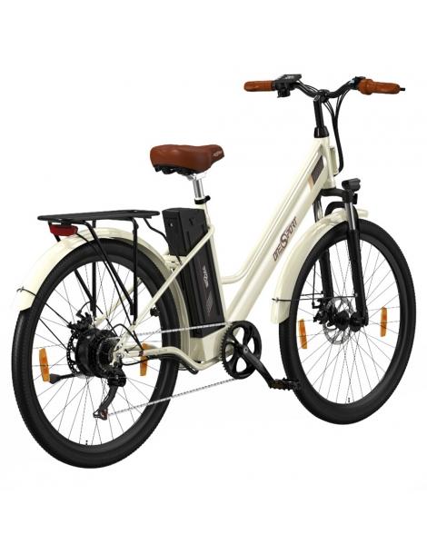 ONESPORT OT18-3 Bicicletta elettrica City pneumatici da 26*2.35 pollici motore da 250W batteria da 36V 14.4Ah - Bianco Offerta speciale