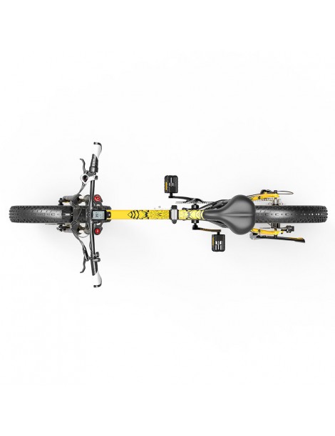 LANKELEISI X3000 Plus Bicicletta elettrica pieghevole Big Fork 48V 1000W Motore 17.5Ah Batteria - Nero e giallo Comprare a buon mercato