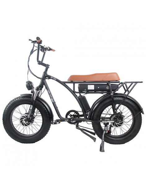 GOGOBEST GF750 Bicicletta elettrica motore 1000W*2 batteria 48V 17.5Ah freno a disco meccanico - nero Grande vendita