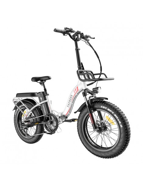 FAFREES F20 Max 20*4 Fat Inch Tire Bicicletta elettrica pieghevole - Motore brushless da 500W e batteria 18Ah - Bianco Offerta per la Festa della Mamma