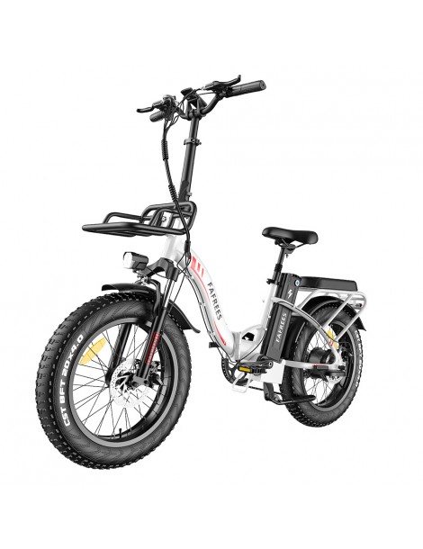 FAFREES F20 Max 20*4 Fat Inch Tire Bicicletta elettrica pieghevole - Motore brushless da 500W e batteria 18Ah - Bianco Offerta per la Festa della Mamma