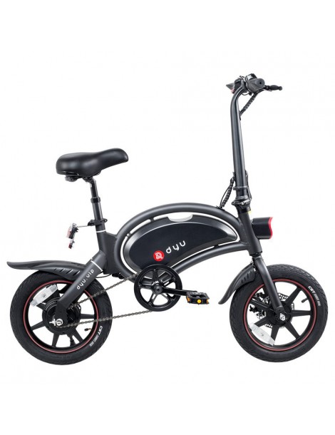 DYU D3+ Ciclomotore elettrico pieghevole con pneumatici da 14" - Motore senza spazzole da 240W e batteria al litio da 10AH Vendita calda