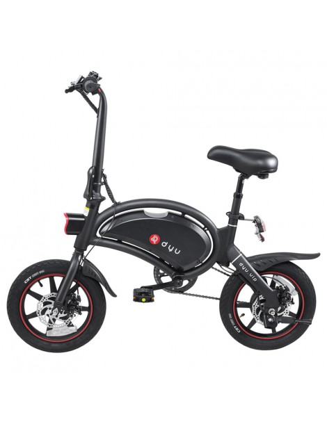 DYU D3+ Ciclomotore elettrico pieghevole con pneumatici da 14" - Motore senza spazzole da 240W e batteria al litio da 10AH Vendita calda