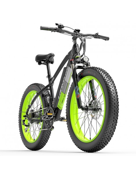 LANKELEISI XC4000 26*4.0 Inch Fat Tires Bicicletta elettrica autonomia massima 120KM velocità massima 40 km/h - motore 1000W Online Outlet