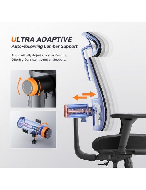 NEWTRAL MAGICH002 Ergonomic Chair Auto-Following Backrest Adaptive Lower Back Support Adjustable Headrest Seat Depth 4D Arm Offerte stagionali