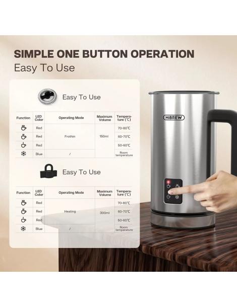 HiBREW M3 Schiumatore 4 in 1 Scaldalatte freddo/caldo completamente automatico Super Saving Price