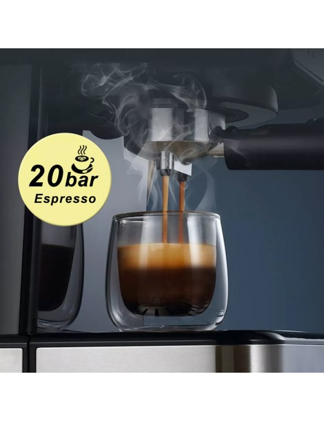 HiBREW H5 1050W Macchina da caffè 20 Bar Semi-Auto Cappuccino Espresso Capacità 1 5L Display temperatura Latest stili