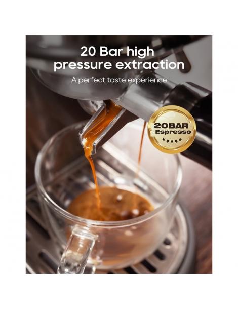 HiBREW H10B Macchina per caffè espresso pressione di estrazione 20 bar temperatura e volume della tazza regolabili - Argento Only for today