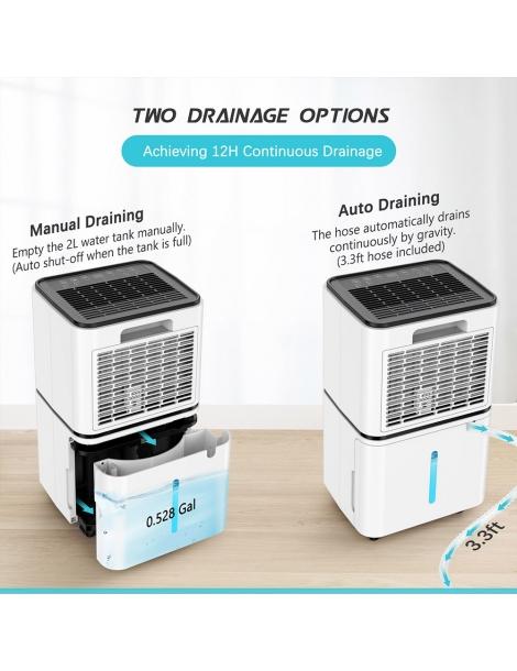 LUKO OL12-BD023F Deumidificatore portatile capacità di deumidificazione 12L Fino al 55% di sconto