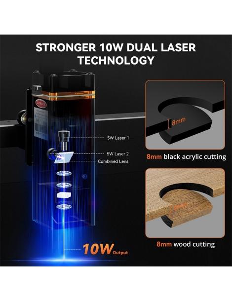 WAINLUX JL7 Taglierina per incisione laser potenza laser 10W punto compresso 0 05*0 08 mm 400*400 mm Shopping Online