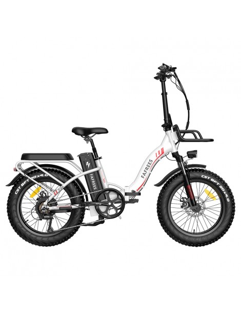 FAFREES F20 Max 20*4.0 Pneumatici Grassi da 20 Pollici Bicicletta Elettrica Pieghevole - Batteria 22.5Ah e Motore 500W - Bianco Nuova