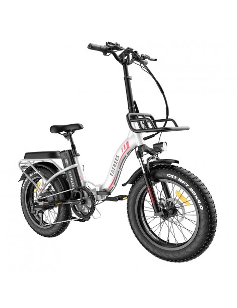 FAFREES F20 Max 20*4.0 Pneumatici Grassi da 20 Pollici Bicicletta Elettrica Pieghevole - Batteria 22.5Ah e Motore 500W - Bianco Nuova