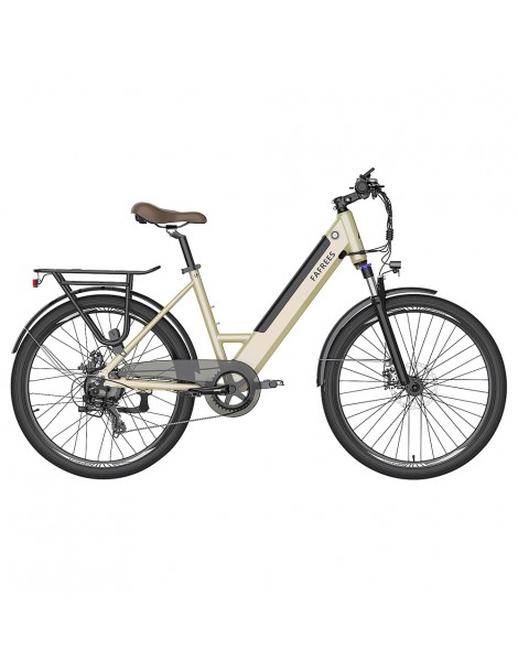 FAFREES F26 Pro 26'' E-Bike da città passo-passo 25 Km/h Motore 250W 36V 10Ah Batteria incorporata rimovibile-Oro Flash Sale