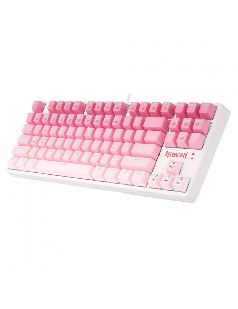 K576W-GP DAKSA TKL Tastiera meccanica cablata 87 tasti Gradient PBT Keycap Red Switch - Rosa Enormi risparmi