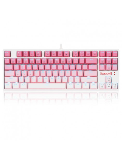 K576W-GP DAKSA TKL Tastiera meccanica cablata 87 tasti Gradient PBT Keycap Red Switch - Rosa Enormi risparmi