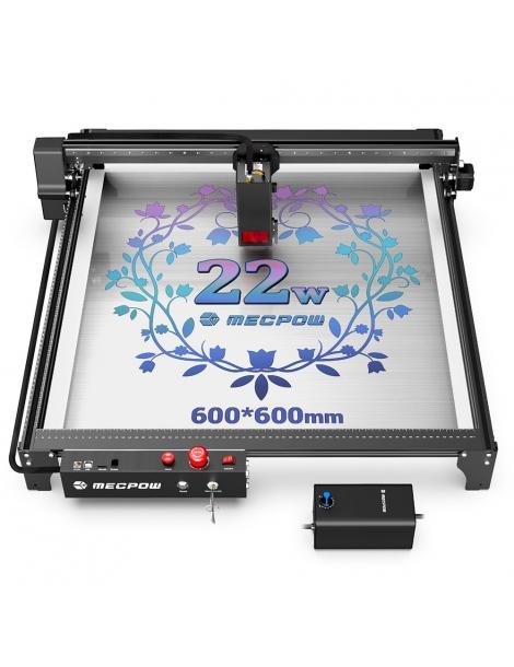 Mecpow X5 22W Macchina per incisione laser area di incisione 600x600mm spot laser con assistenza pneumatica automatica Prezzo basso