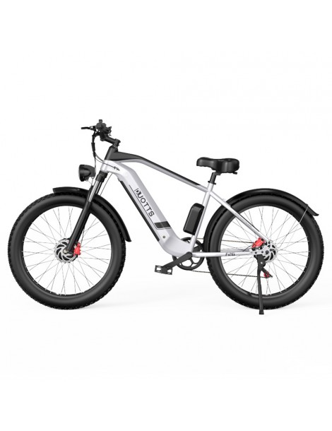 DUOTTS F26 26*4.0 Inch Bicicletta elettrica con pneumatici grassi doppio motore 750W*2 batteria LG 17.5Ah - Argento Super sconto