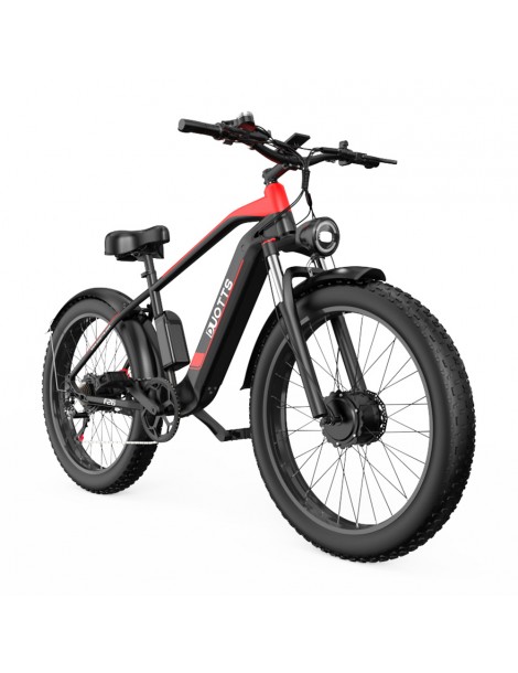 DUOTTS F26 26*4.0 Inch Bicicletta elettrica con pneumatici grassi doppio motore 750W*2 batteria LG 17.5Ah - Nero Enormi sconti