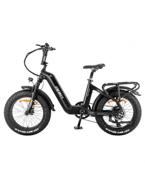 FAFREES F20 Master E-bike 20*4.0 pollici pneumatico 500W trazione posteriore 25km/h velocità massima-Nero Spedizione Gratuita