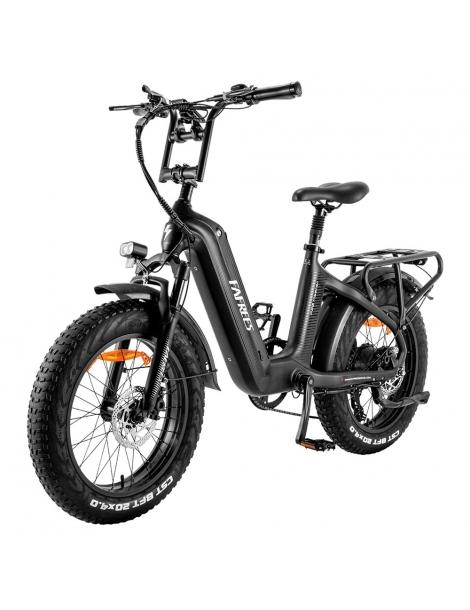 FAFREES F20 Master E-bike 20*4.0 pollici pneumatico 500W trazione posteriore 25km/h velocità massima-Nero Spedizione Gratuita