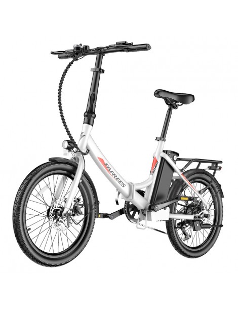 FAFREES F20 Light 20*1.95'' Pneumatico Bicicletta elettrica pieghevole da città motore 48V 250W batteria 14.5Ah - Bianco Affare Del Giorno