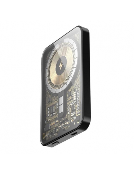 HINOVO MB1-5000xb Banca di potenza magnetica portatile senza fili 5000mAh stile Cyberpunk Vendite Flash